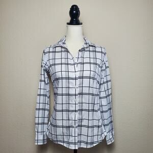 Banana Republic Plaid Blouse 6